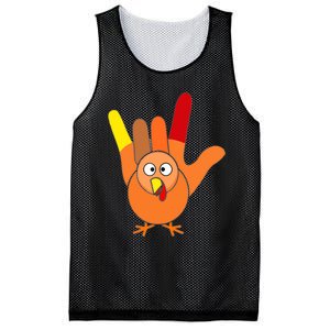 American Sign Language I Love You Thanksgiving Turkey Mesh Reversible Basketball Jersey Tank