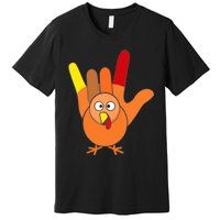 American Sign Language I Love You Thanksgiving Turkey Premium T-Shirt