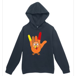 American Sign Language I Love You Thanksgiving Turkey Urban Pullover Hoodie