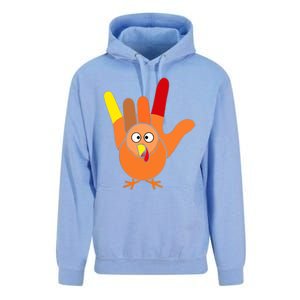 American Sign Language I Love You Thanksgiving Turkey Unisex Surf Hoodie