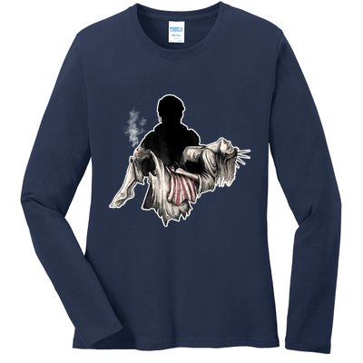 America Save Liberty Ladies Long Sleeve Shirt