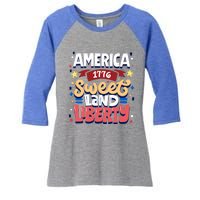 America Sweet Land Liberty Freedom Loyalty 4th Of July Great Gift Women's Tri-Blend 3/4-Sleeve Raglan Shirt