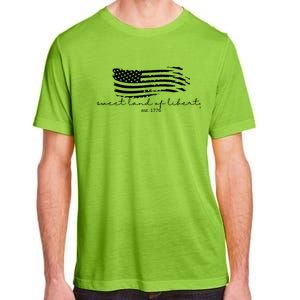 America Sweet Land Of Liberty Est 1776 Patriotic Gift Adult ChromaSoft Performance T-Shirt