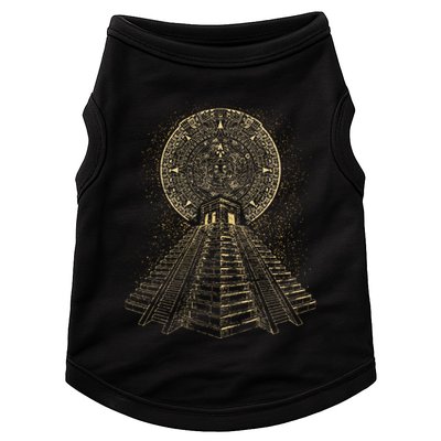 Ancient Sacred Mayan Aztec Calendar Pyramid Geometry Doggie Tank