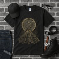 Ancient Sacred Mayan Aztec Calendar Pyramid Geometry Tall T-Shirt