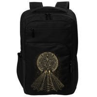 Ancient Sacred Mayan Aztec Calendar Pyramid Geometry Impact Tech Backpack