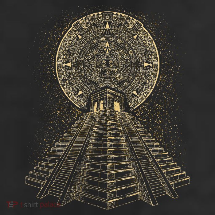 Ancient Sacred Mayan Aztec Calendar Pyramid Geometry Beanie