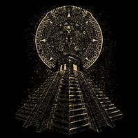 Ancient Sacred Mayan Aztec Calendar Pyramid Geometry Magnet
