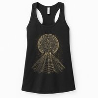 Ancient Sacred Mayan Aztec Calendar Pyramid Geometry Womens Tank Top