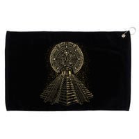Ancient Sacred Mayan Aztec Calendar Pyramid Geometry Grommeted Golf Towel