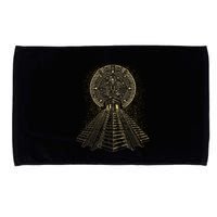 Ancient Sacred Mayan Aztec Calendar Pyramid Geometry Microfiber Hand Towel