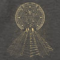 Ancient Sacred Mayan Aztec Calendar Pyramid Geometry Vector Backpack