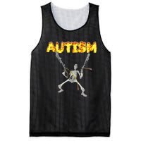 Autism Skeleton Meme Mesh Reversible Basketball Jersey Tank