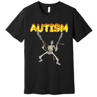 Autism Skeleton Meme Premium T-Shirt