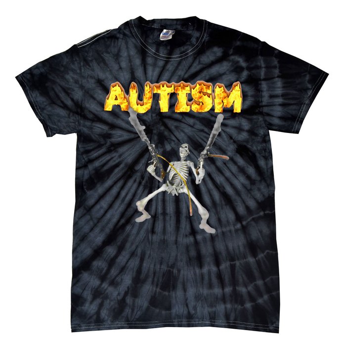 Autism Skeleton Meme Tie-Dye T-Shirt