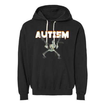 Autism Skeleton Meme Garment-Dyed Fleece Hoodie