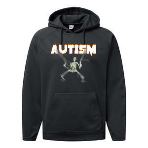 Autism Skeleton Meme Performance Fleece Hoodie