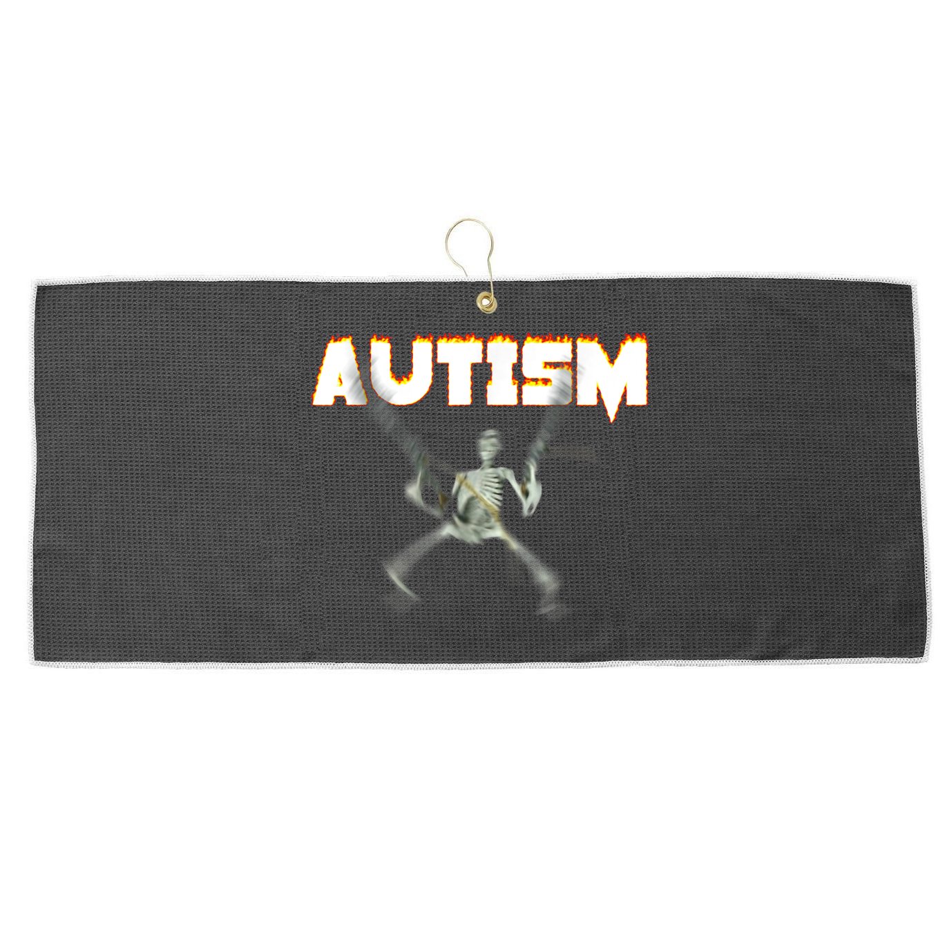 Autism Skeleton Meme Large Microfiber Waffle Golf Towel