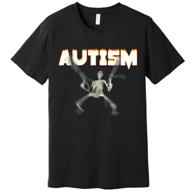 Autism Skeleton Meme Premium T-Shirt
