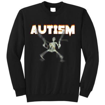 Autism Skeleton Meme Tall Sweatshirt