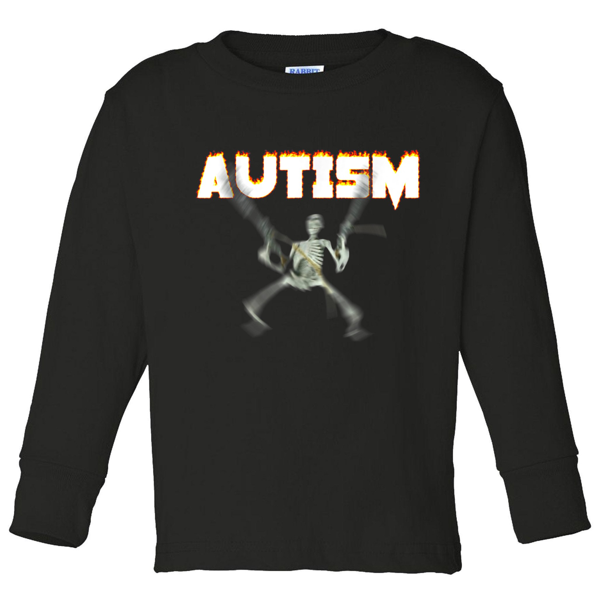 Autism Skeleton Meme Toddler Long Sleeve Shirt