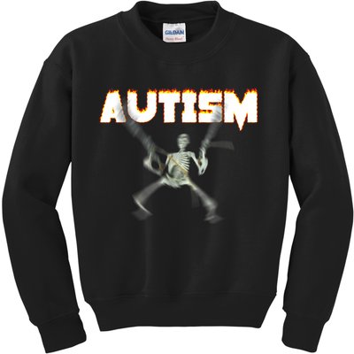 Autism Skeleton Meme Kids Sweatshirt