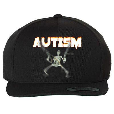 Autism Skeleton Meme Wool Snapback Cap