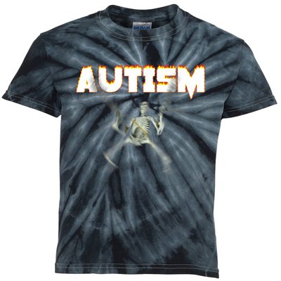 Autism Skeleton Meme Kids Tie-Dye T-Shirt