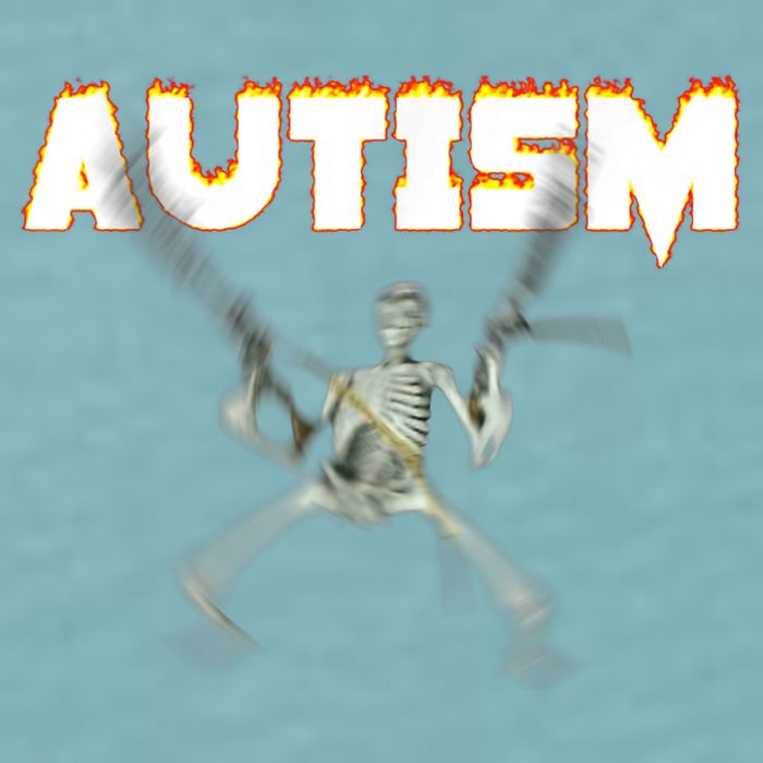 Autism Skeleton Meme Sueded Cloud Jersey T-Shirt