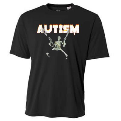 Autism Skeleton Meme Cooling Performance Crew T-Shirt