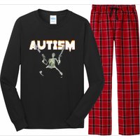 Autism Skeleton Meme Long Sleeve Pajama Set