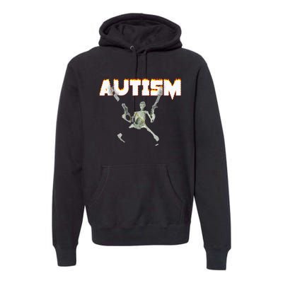 Autism Skeleton Meme Premium Hoodie