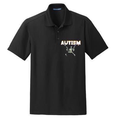 Autism Skeleton Meme Dry Zone Grid Polo