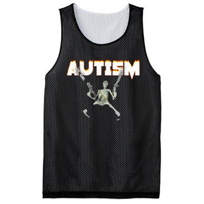 Autism Skeleton Meme Mesh Reversible Basketball Jersey Tank