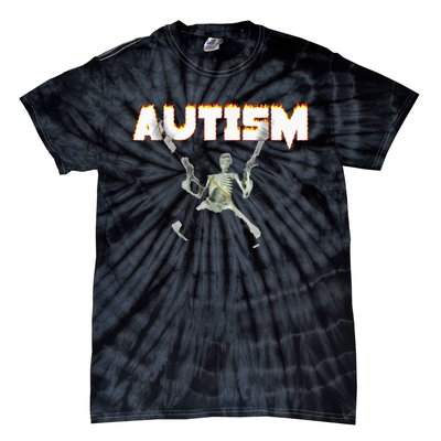 Autism Skeleton Meme Tie-Dye T-Shirt