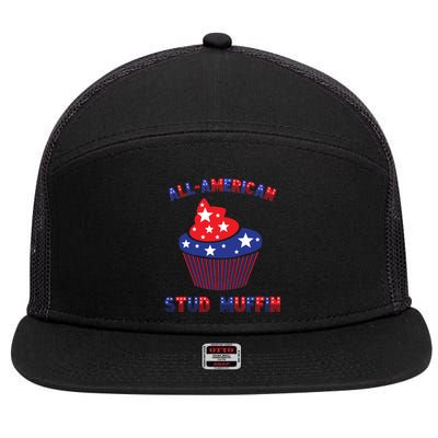 Allamerican Stud Muffin Gift 7 Panel Mesh Trucker Snapback Hat