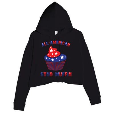 Allamerican Stud Muffin Gift Crop Fleece Hoodie