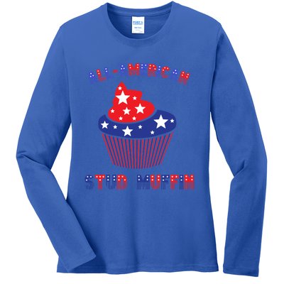 Allamerican Stud Muffin Gift Ladies Long Sleeve Shirt