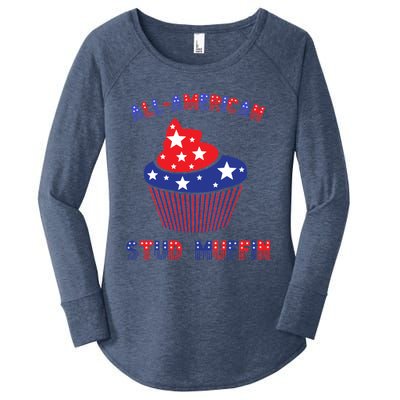 Allamerican Stud Muffin Gift Women's Perfect Tri Tunic Long Sleeve Shirt