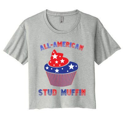 Allamerican Stud Muffin Gift Women's Crop Top Tee