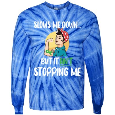 Ain't Stopping Me Cerebral Palsy Warrior Cp Fighter Great Gift Tie-Dye Long Sleeve Shirt