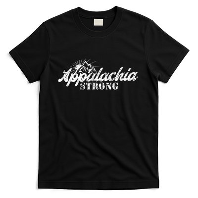 Appalachia Strong Mountain Silhouette Typography T-Shirt