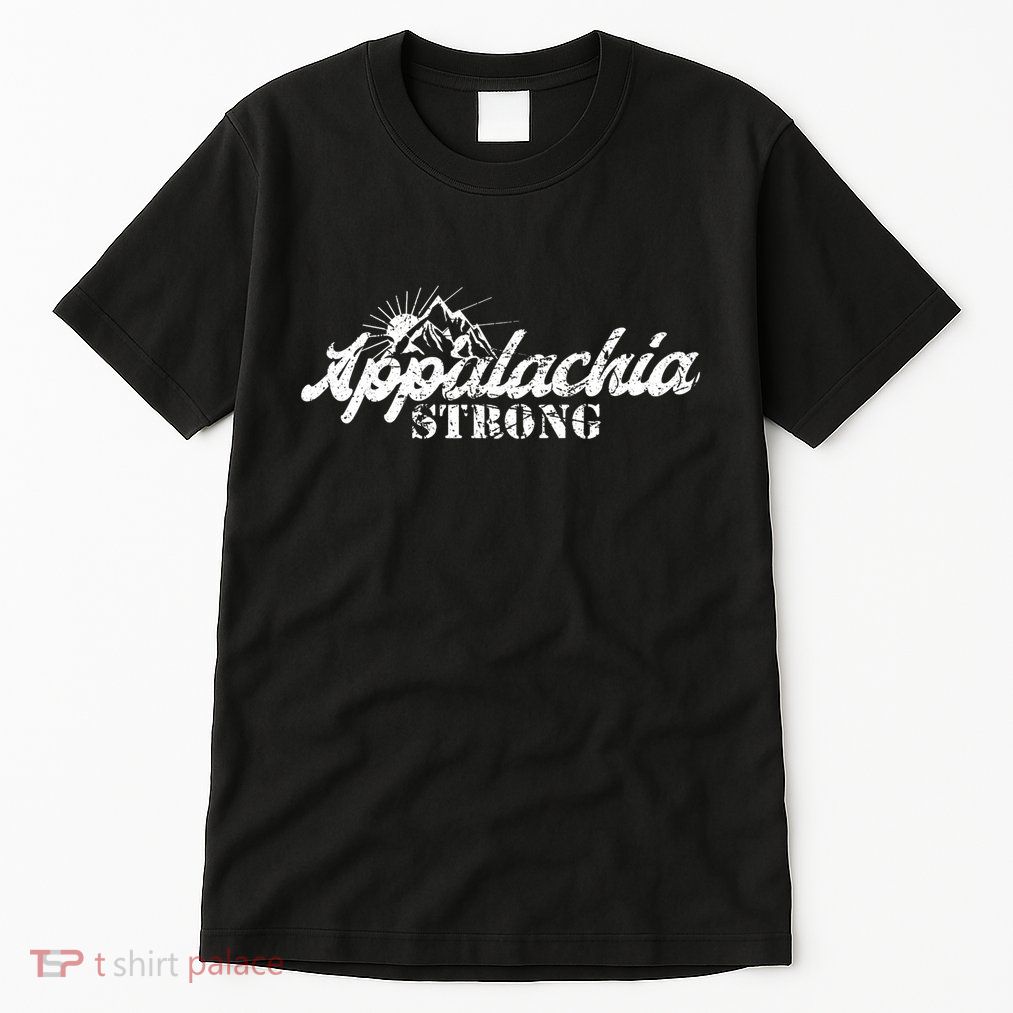 Appalachia Strong Mountain Silhouette Typography Tall T-Shirt
