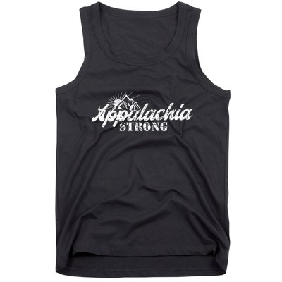 Appalachia Strong Mountain Silhouette Typography Tank Top