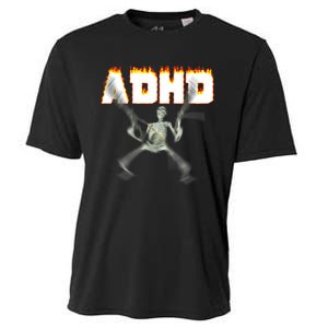 ADHD Skeleton Meme Cooling Performance Crew T-Shirt