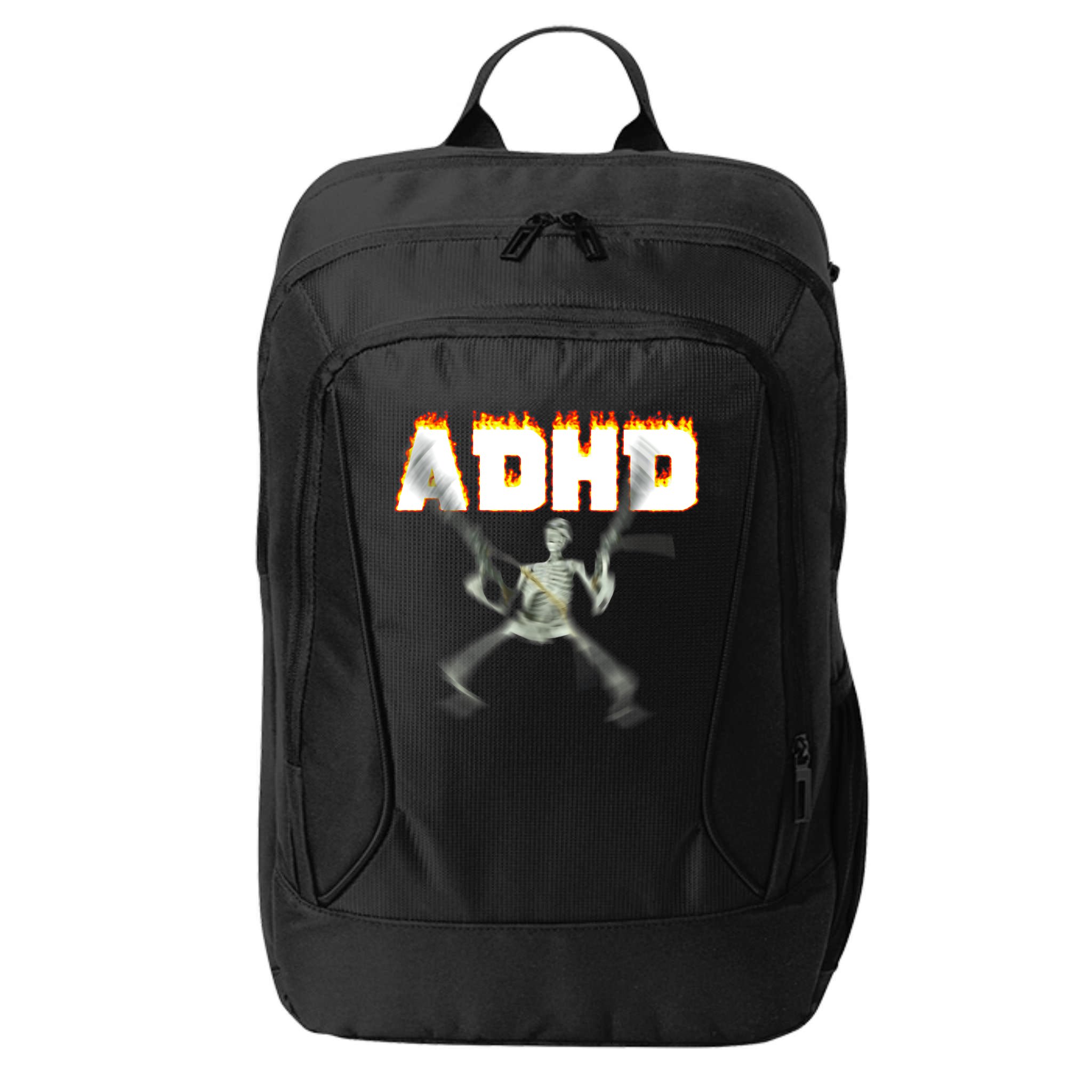 ADHD Skeleton Meme City Backpack