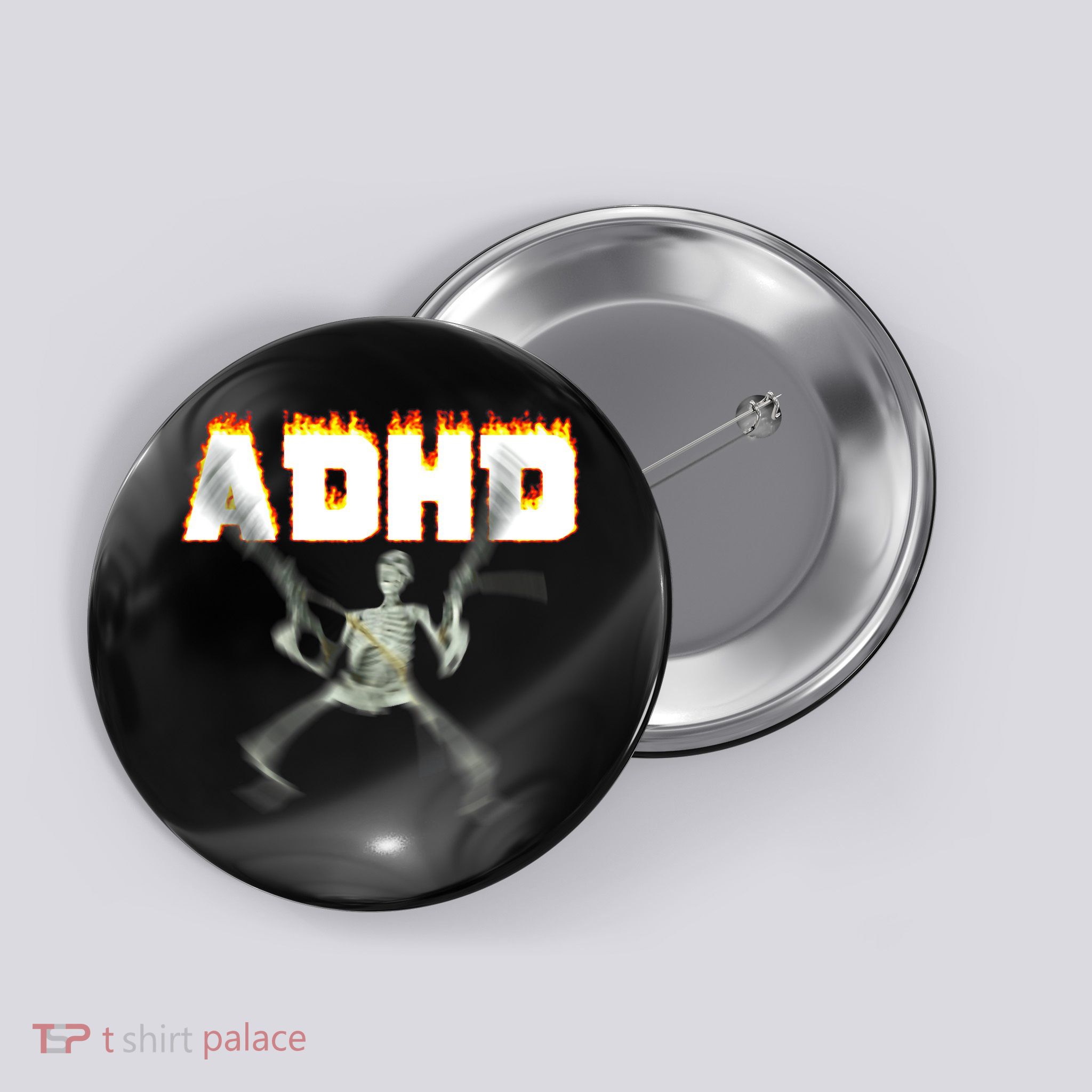 ADHD Skeleton Meme Button