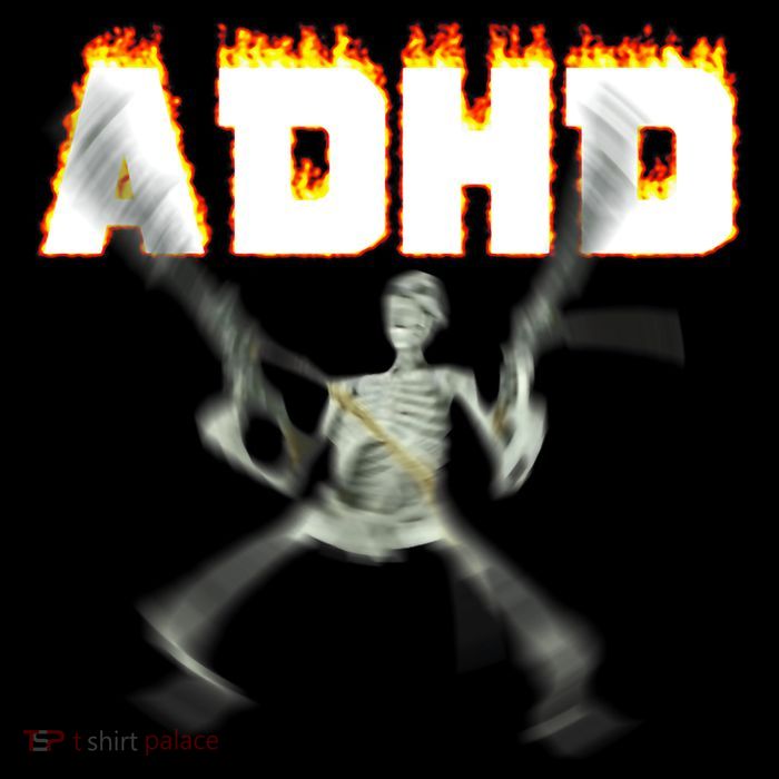ADHD Skeleton Meme Button