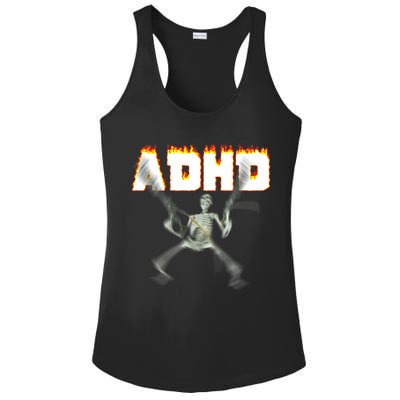 ADHD Skeleton Meme Ladies PosiCharge Competitor Racerback Tank