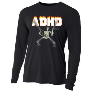 ADHD Skeleton Meme Cooling Performance Long Sleeve Crew